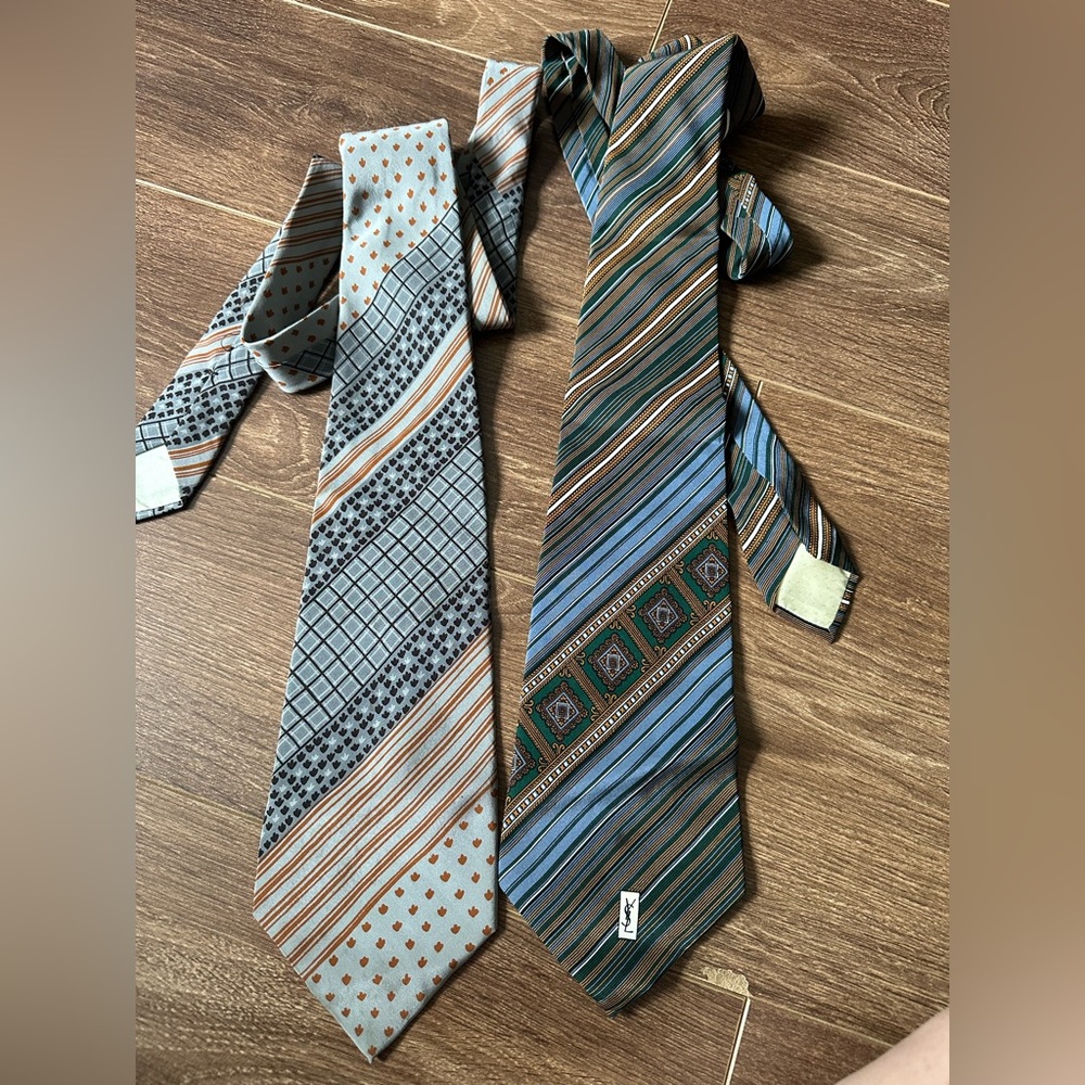Yves Saint Laurent Vintage Silk Ties – Set of 2 – Made in Italy